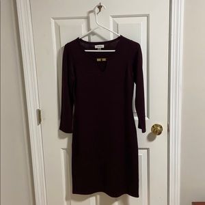 Calvin Klein sweater dress in plum